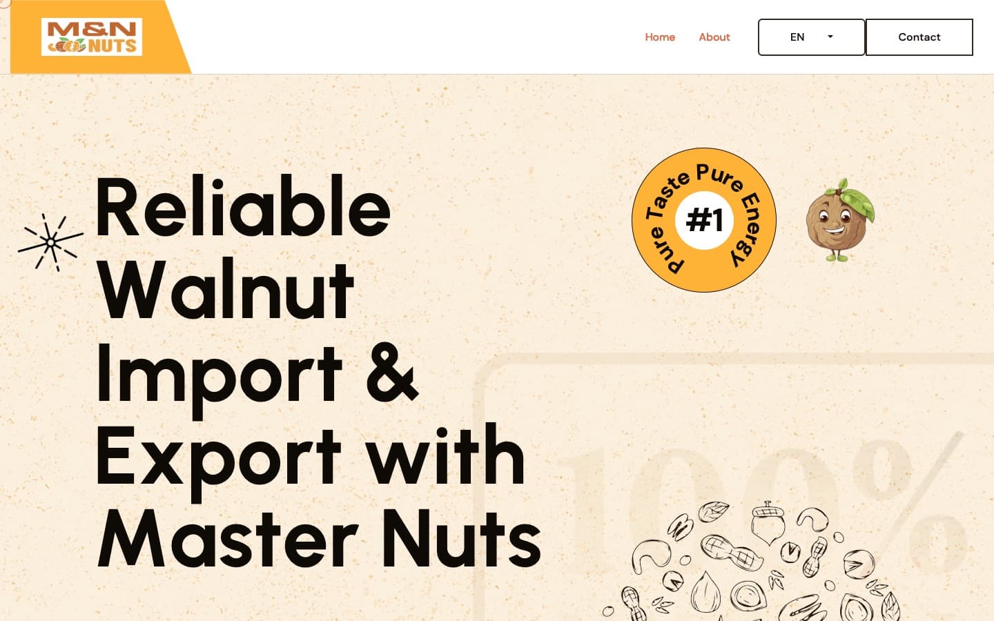 Master Nuts web sitesi ekran görüntüsü