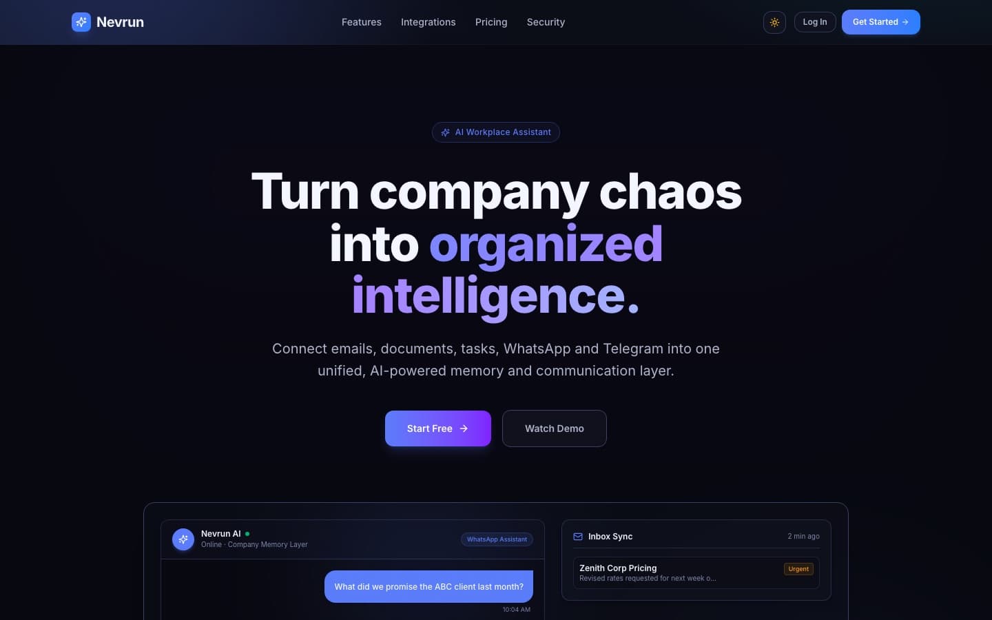 Nevrun web sitesi ekran görüntüsü